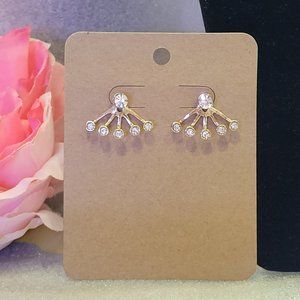 BAR III New Swivel Stud Earrings Gold Tone